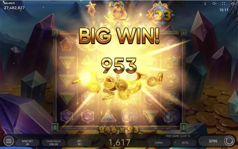 Starshine Crystals Endorphina Slots - Winning Screenshot