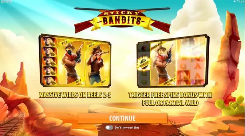 Sticky Bandits Quickspin Slots - Info and Rules