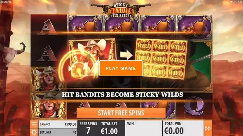 Sticky Bandits: Wild Return Quickspin Slots - Bonus 1