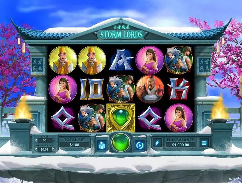 Storm Lords RTG Slots - Main Screen Reels