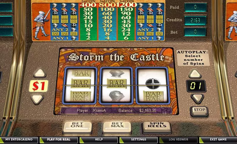 Storm the Castle CryptoLogic Slots - Main Screen Reels