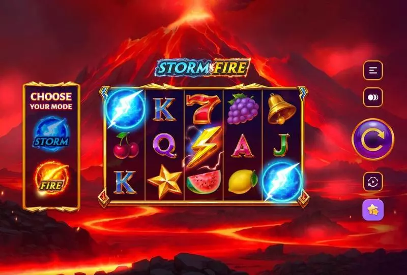 Storm vs Fire TrueLab Games Slots - Main Screen Reels