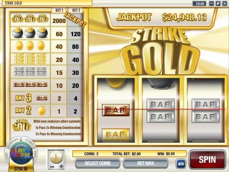 Strike Gold Rival Slots - Main Screen Reels