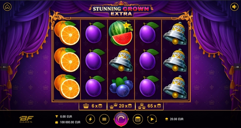 Stunning Crown Extra BF Games Slots - Main Screen Reels