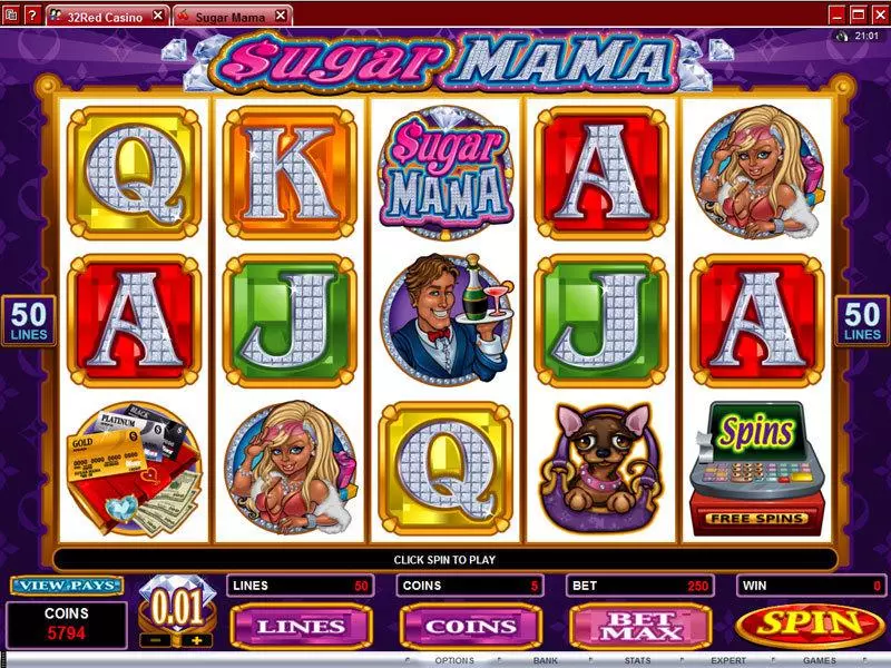 Sugar Mama Microgaming Slots - Main Screen Reels