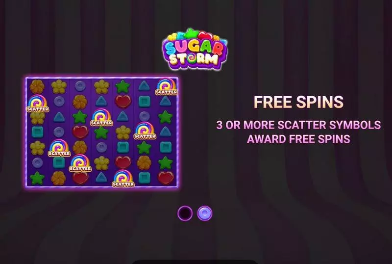 Sugar Storm Wizard Games Slots - Introduction Screen