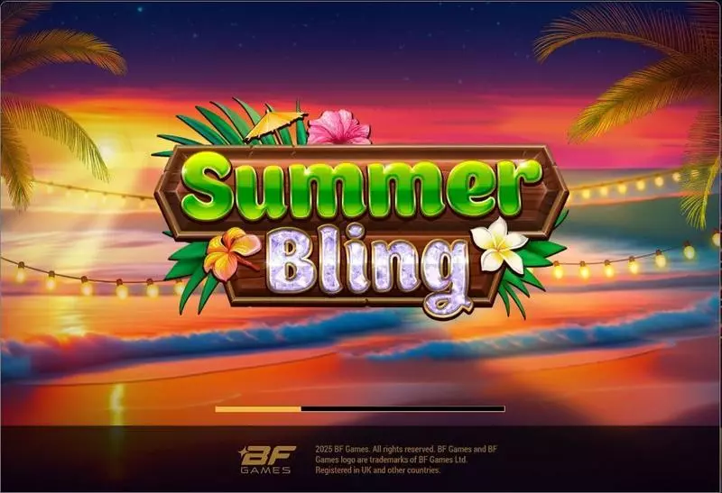 Summer Bling BF Games Slots - Introduction Screen