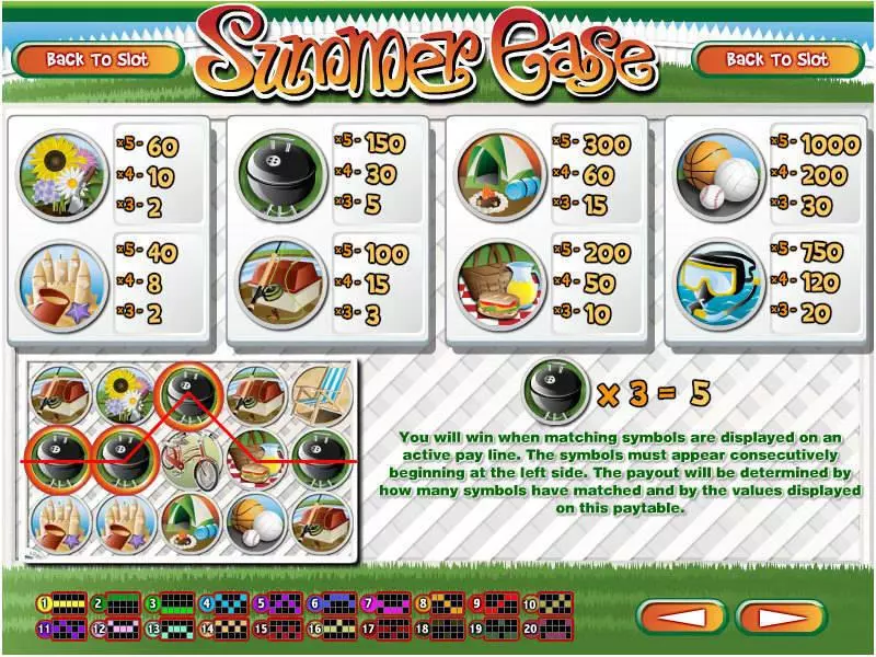 Summer Ease Rival Slots - Info and Rules
