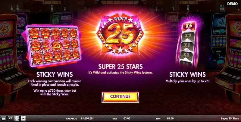 Super 25 Stars Red Rake Gaming Slots - Info and Rules