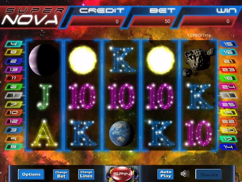Super Nova Eyecon Slots - Main Screen Reels