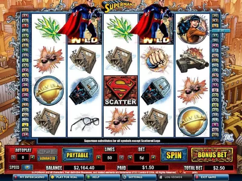 Superman Amaya Slots - Main Screen Reels