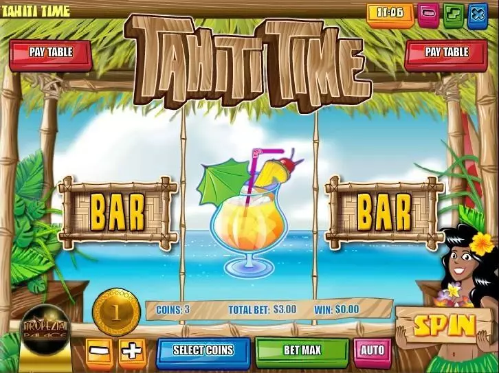 Tahiti Time Rival Slots - Introduction Screen