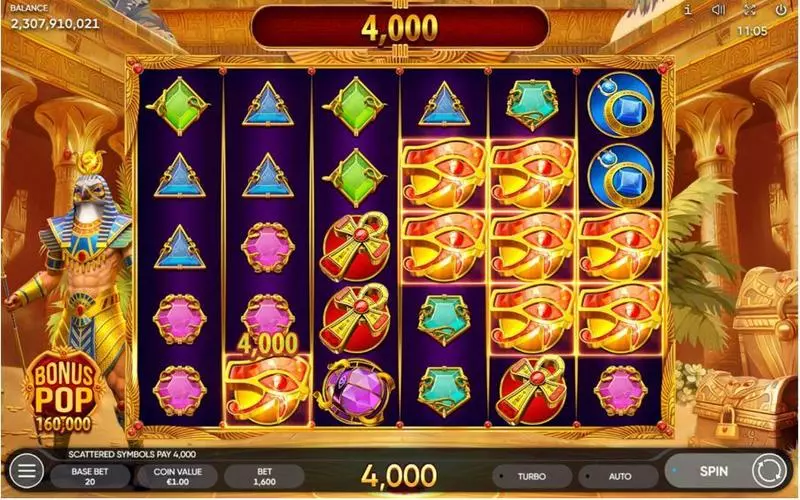 Temple of Ra Endorphina Slots - Main Screen Reels