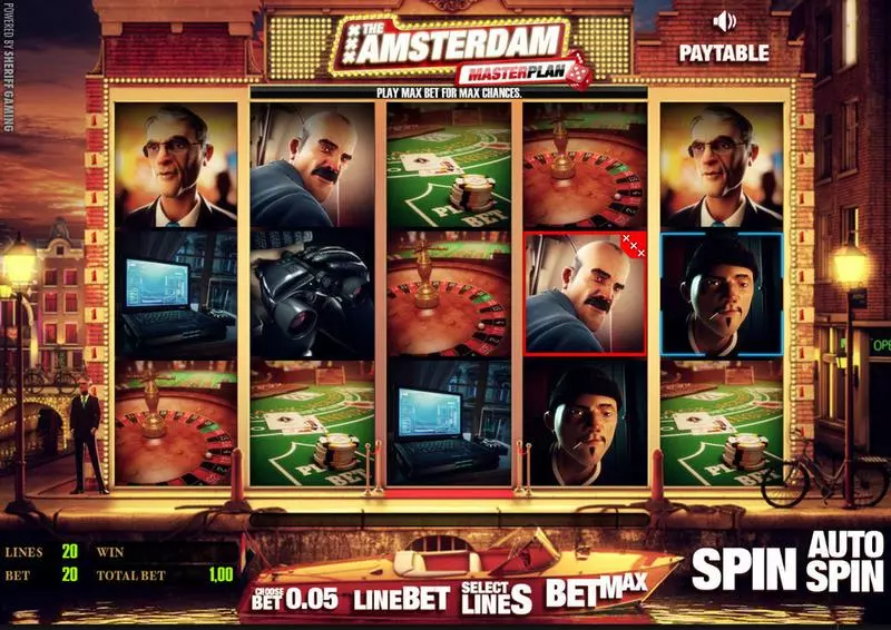 The Amsterdam Masterplan StakeLogic Slots - Main Screen Reels