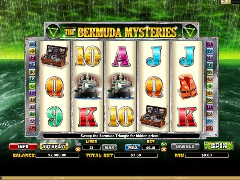 The Bermuda Mysteries Microgaming Slots - Main Screen Reels