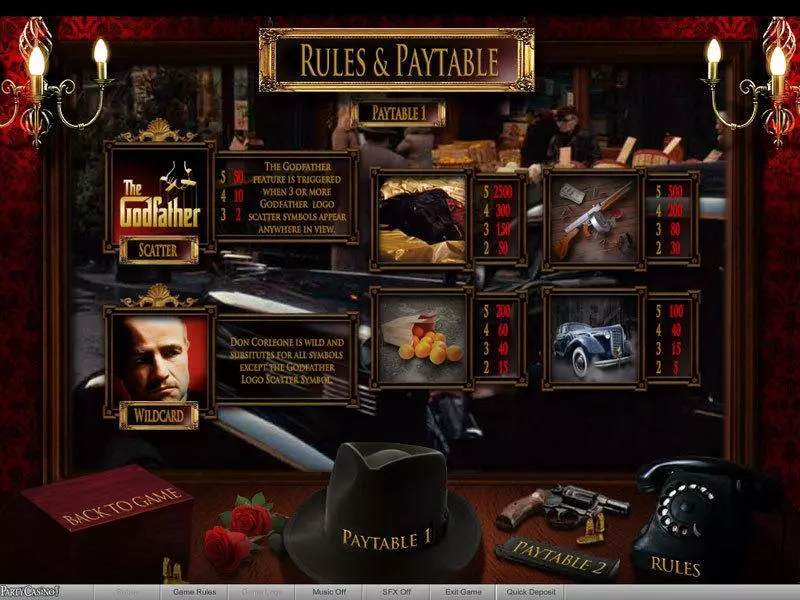 The Godfather Part I bwin.party Slots - Info and Rules