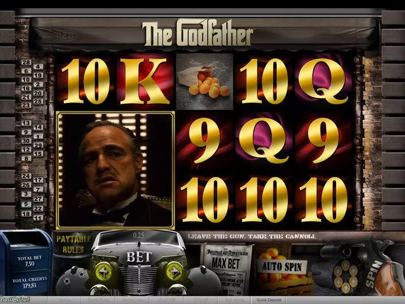 The Godfather Part I bwin.party Slots - Main Screen Reels