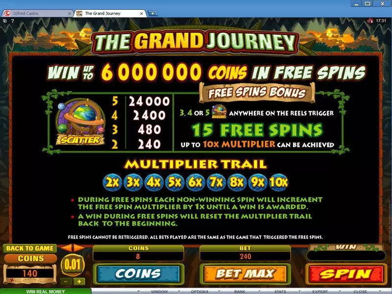 The Grand Journey Microgaming Slots - Bonus 1