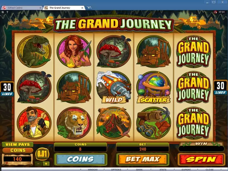 The Grand Journey Microgaming Slots - Main Screen Reels