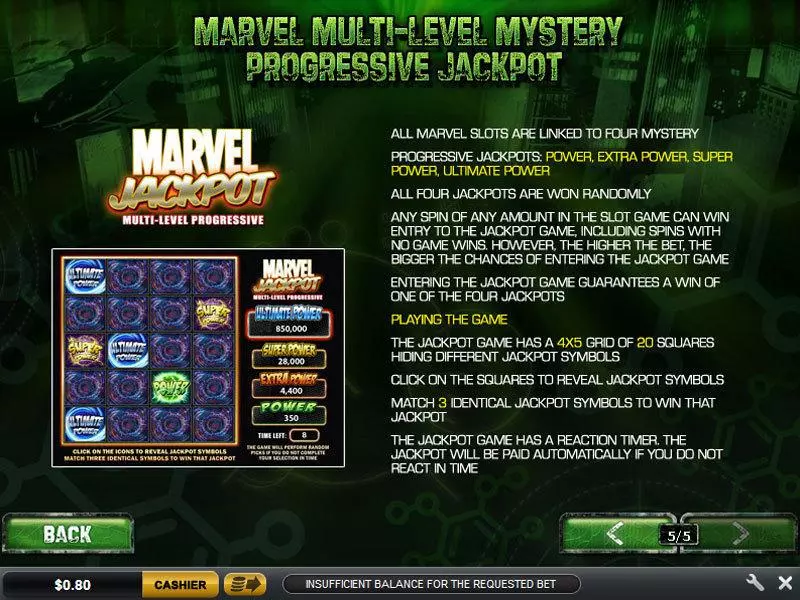 The Incredible Hulk 50 Line PlayTech Slots - Bonus 4