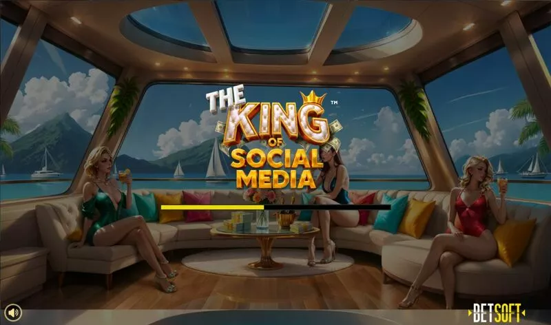The King of Social Media BetSoft Slots - Introduction Screen