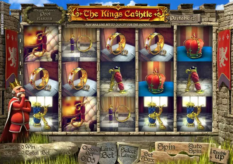 The King's Ca$htle Sheriff Gaming Slots - Main Screen Reels