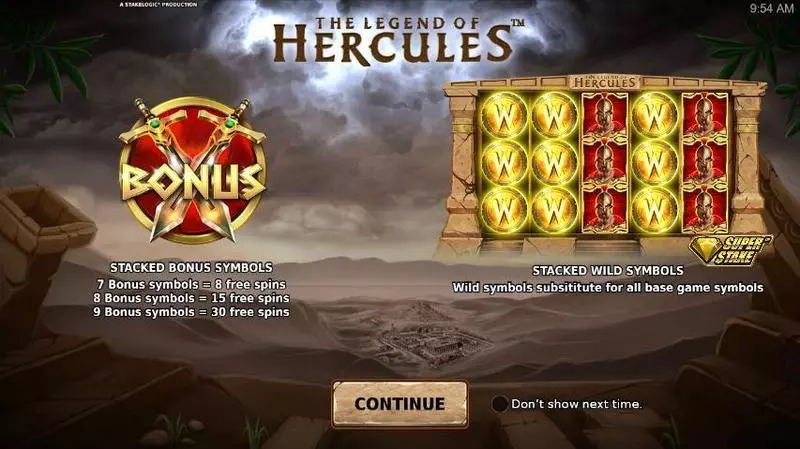The Legend of Hercules StakeLogic Slots - Info and Rules