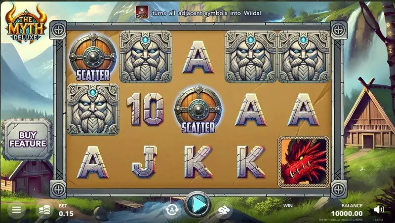 The Myth Deluxe Mascot Gaming Slots - Main Screen Reels