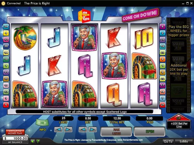 The Price Is Right 888 Slots - Main Screen Reels