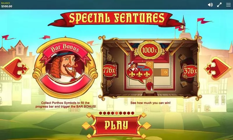 Three Musketeers Red Tiger Gaming Slots - Info and Rules