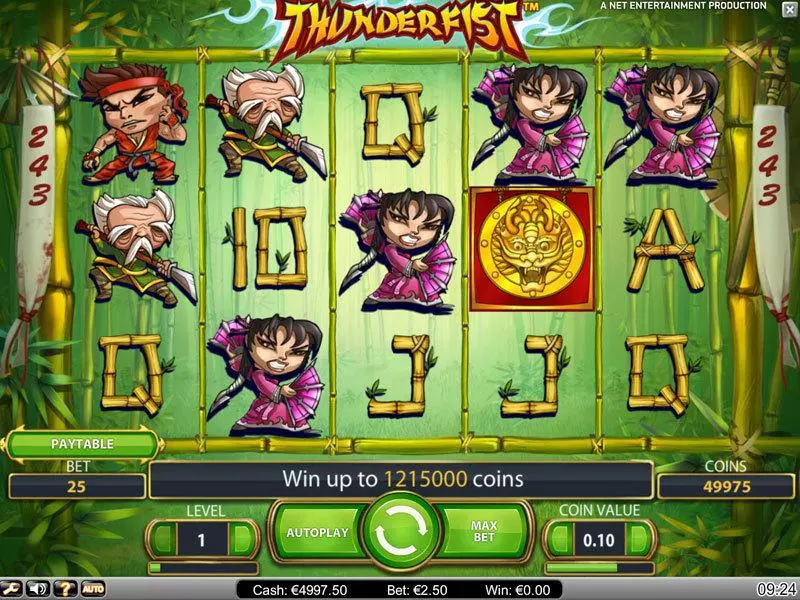 Thunderfist NetEnt Slots - Main Screen Reels