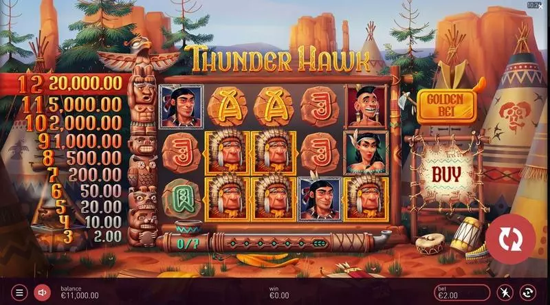 Thunderhawk Peter&Sons Slots - Main Screen Reels
