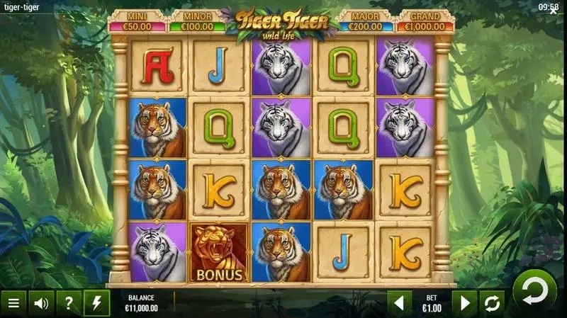 Tiger Tiger Wild Life G.games Slots - Main Screen Reels
