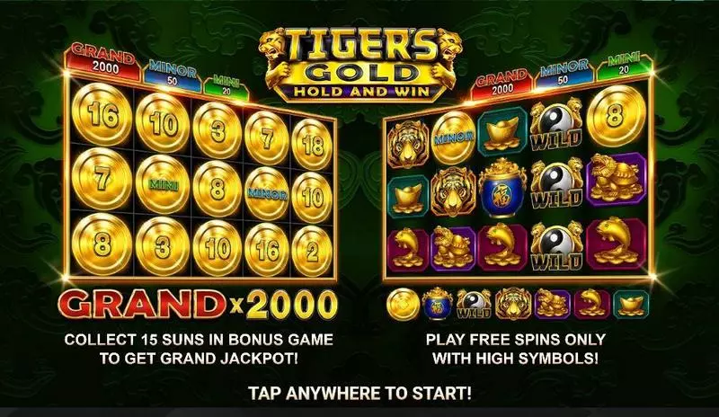 Tiger's Gold: Hold and Win Booongo Slots - Info and Rules