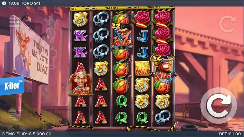 Toro 911 Elk Studios Slots - Main Screen Reels