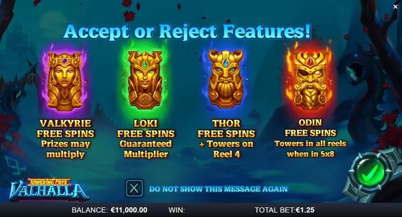 Towering Pays Valhalla ReelPlay Slots - Free Spins Feature