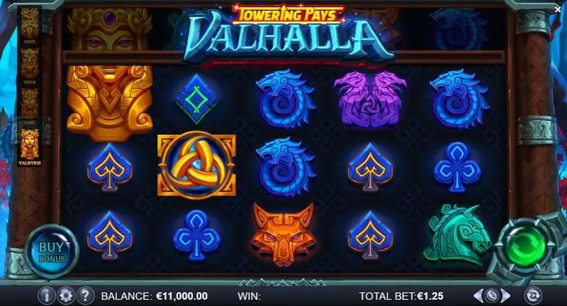 Towering Pays Valhalla ReelPlay Slots - Main Screen Reels