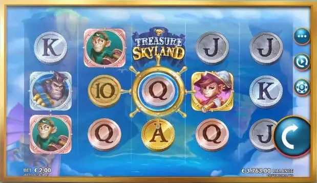 Treasure Skyland Microgaming Slots - Main Screen Reels