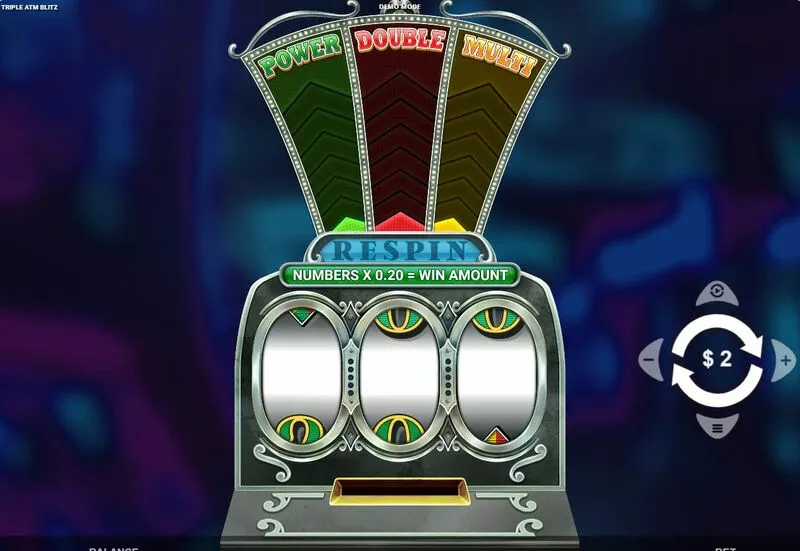 Triple ATM Blitz Wizard Games Slots - Main Screen Reels