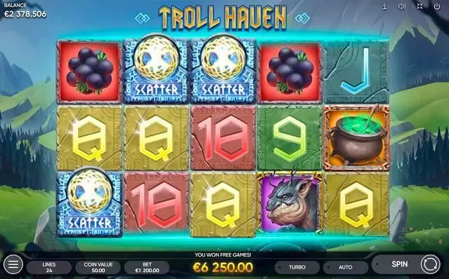 Troll Haven Endorphina Slots - Main Screen Reels