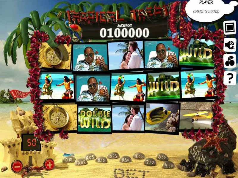 Tropical Treat Slotland Software Slots - Main Screen Reels