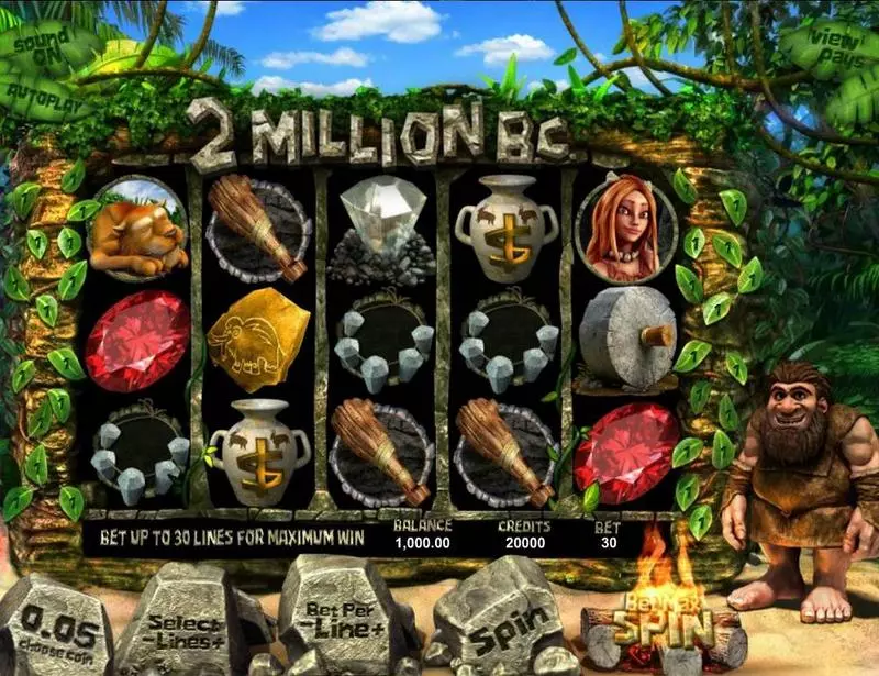 Two Million BC BetSoft Slots - Main Screen Reels