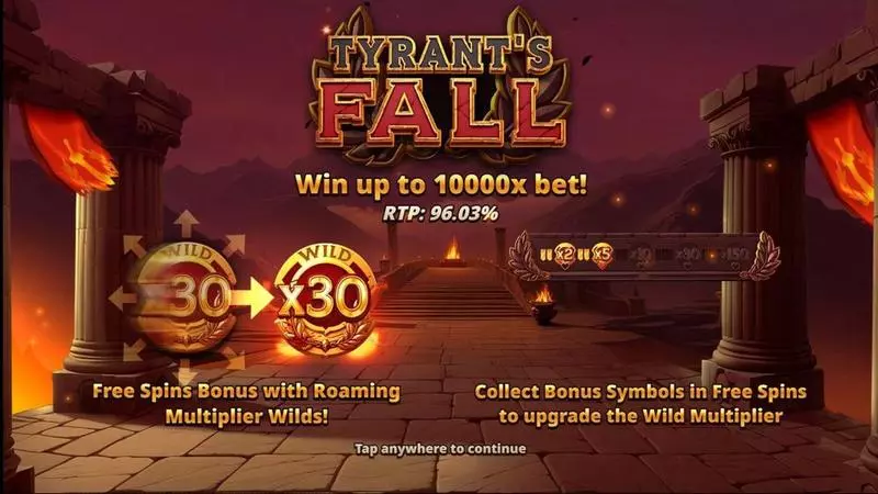 Tyrant's Fall  Slotmill Slots - Introduction Screen