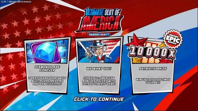Ultimate Slot Of America Hacksaw Gaming Slots - Introduction Screen