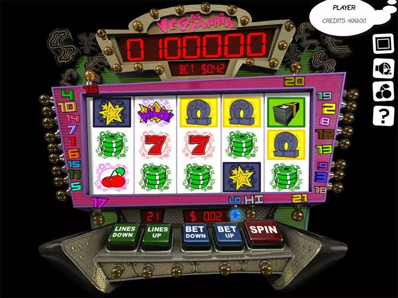 Vegas Mania Slotland Software Slots - Main Screen Reels