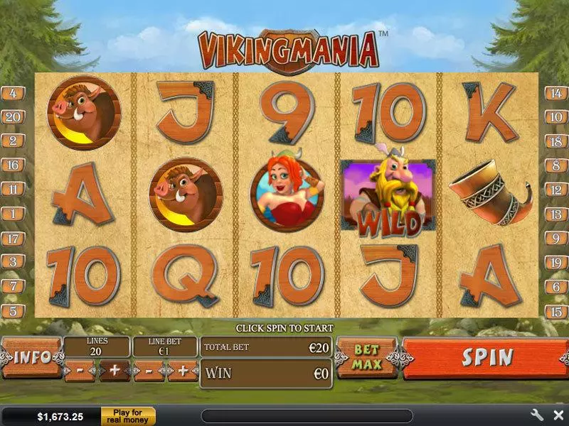 Vikingmania PlayTech Slots - Main Screen Reels