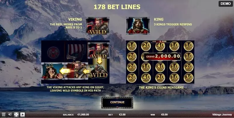 Vikings Journey Red Rake Gaming Slots - Info and Rules