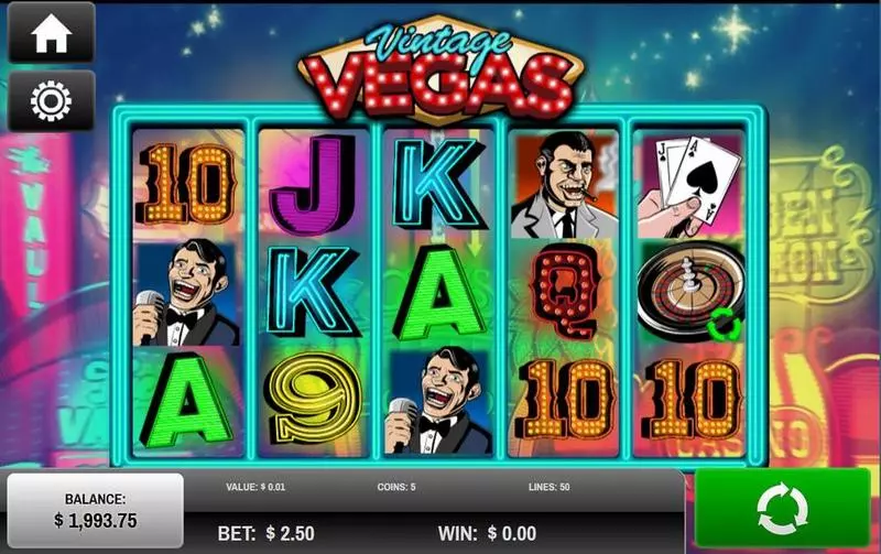 Vintage Vegas Rival Slots - Introduction Screen
