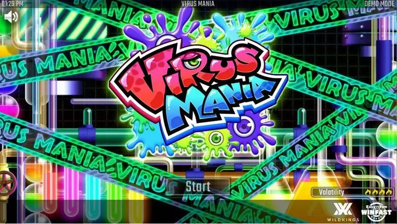 Virus Mania Win Fast Games Slots - Introduction Screen