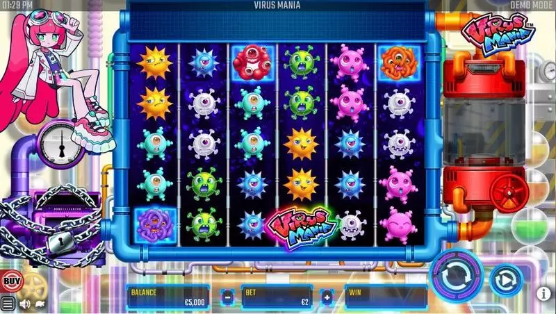 Virus Mania Win Fast Games Slots - Main Screen Reels